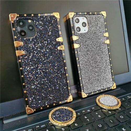 Luxury Glitter Bling Star Round Beads Vintage Square Case for LG Stylo 7 6 4 Stylo7 Stylo5 K51 K61 Stylo 5 Phone Cases Cover