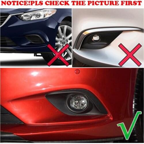 Silver Fog Light Cover Strip Trim 2pcs ABS Chrome For Mazda 6 Atenza Gj