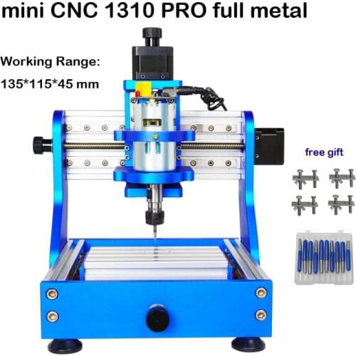 Assembled Pack Square Rail Mini LY CNC 1310 Pro Full Metal Frame Desktop Laser Engraving PCB Milling Machine with Candle Control