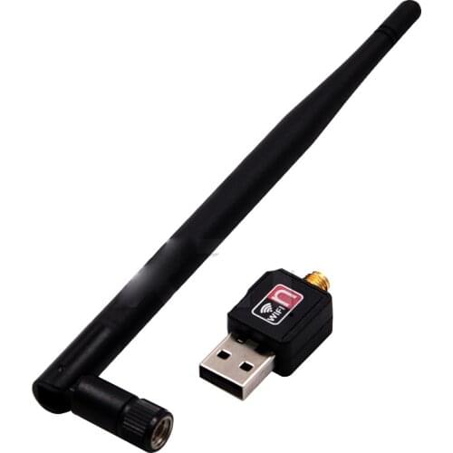 WiFi Adapter 5dB Antenna 150Mbps Lan Wireless Network Card Portable USB 7601 chip for Windows 7/8/XP/Vista