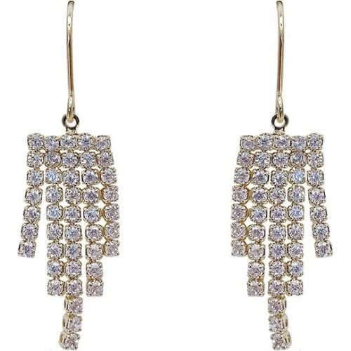 POTCET Korea 2021 Fashion Trend Womens Long Pendant Tassel Earrings Retro Simple Earrings Trend 2021 Jewelry Free Shipping