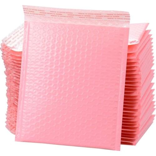 10/20Pcs Pink Poly Bubble Mailers Padded Envelopes Bulk Bubble Lined Wrap Polymailer Bags for Shipping Packaging Maile Self Seal