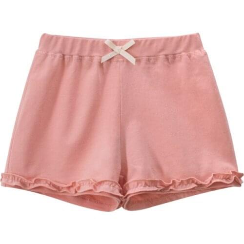 2021 Summer Girls Shorts Pants 100% Cotton Bow Sport Casual Knickers for 1-9 Years Kids Boys Girls HK620