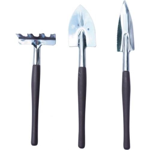 3Pcs/Set Mini Gardening Tools Set Household Wear-resistant Portable Shovel Spade Rake Digging Suits for Flower Succulent Plantin