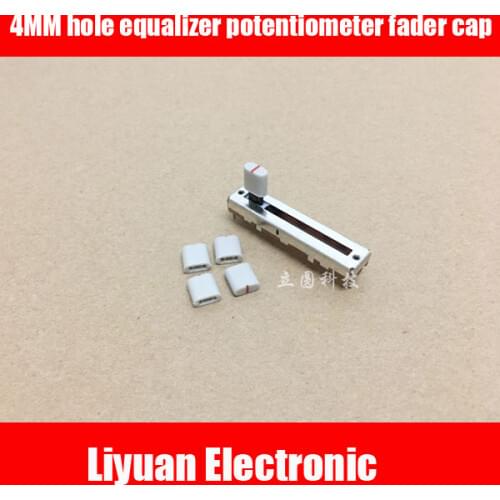 50pcs 4MM hole equalizer potentiometer fader cap plastic handle straight slide potentiometer fader knob cap