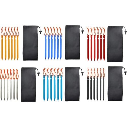 6Pack Heavy Duty Aluminum Tent Stake Y-Beam Tent Peg Tent Nails