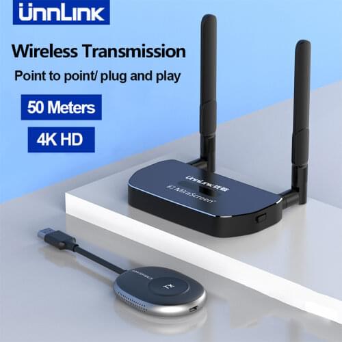 Unnlink Wireless HDMI-compatible Video Transmitter Receiver Extender Display Dongle for TV Monitor Projector Meeting Live