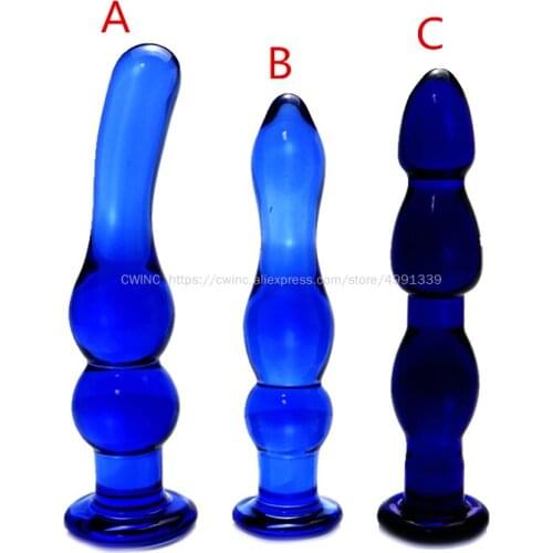 CW0208 Vaginal Plug Sex Toy Glass Women Masturbation Massager Anal Plug for Beginner