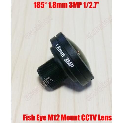 DIY 3MP HD 1/2.7" 1.8mm 185 Degrees Fish Eye Super Wide Angle View Board Lens Fisheye 3 Megapixel M12 Mount for CCTV IP Camera