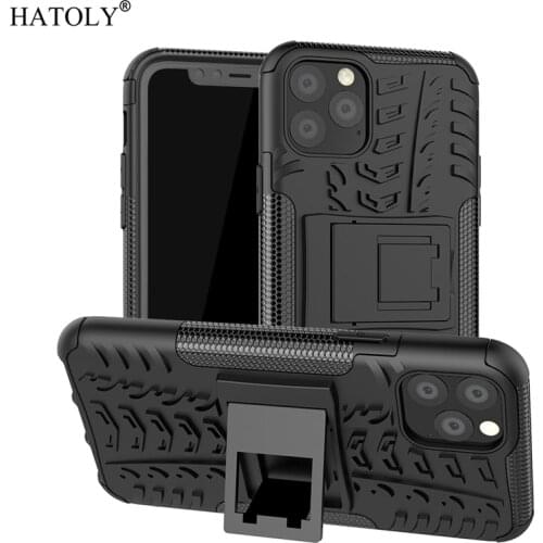 For iPhone 11 Pro Case Anti-knock Heavy Duty Armor Stand Cover For iPhone 11 Pro Silicone Phone Bumper Case For iPhone 11 Pro