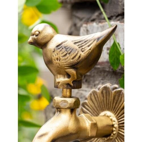 Brass bronze finished washing machine faucet Garden faucet Outdoor faucet with Europe style Bird Dog design Art Carved