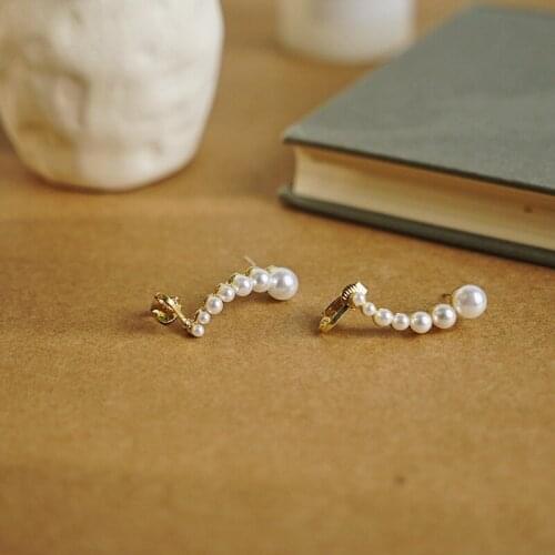 Minimalist Ear Hole Ear Bone Clip Needle Asymmetrical Left And Right Retro Elegant Earring Fashion Jewelry Wedding Jewelry