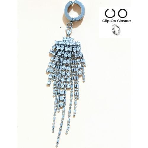 Fashion Hot Sexy Titanium Steel fake Navel Piercing Body Jewelry Belly Claw Chain Tassel Nail Acrylic For Women