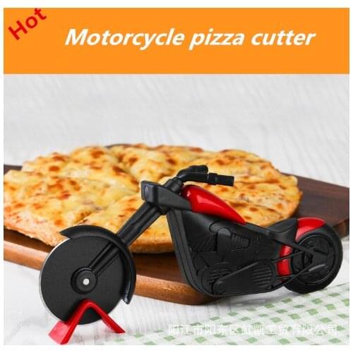 Stainless Steel Motorcycle Cutter Pizza Knife Cake Tools Pizza Wheels Scissors Ideal for Pizza, Pies, Waffles Kitchen Accessory