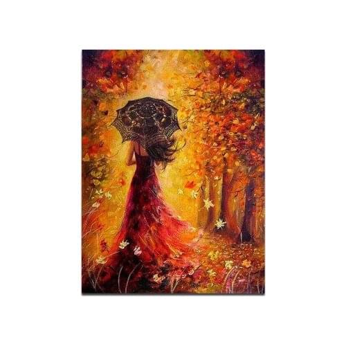 Fallen Autumn Diamond Painting Cross Stitch kits FULL 5D DIY Diamond Embroidery diamond Mosaic still life gift