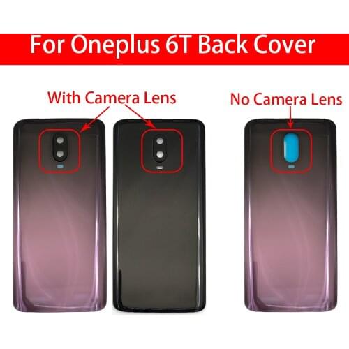 New Back Battery Cover For Oneplus 6 6T Back Cover With Camera Glass Lens With LOGO