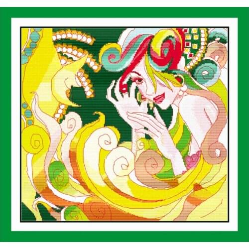 Charming (1) cross stitch kit people 18ct 14ct 11ct count print canvas stitches embroidery DIY handmade needlework