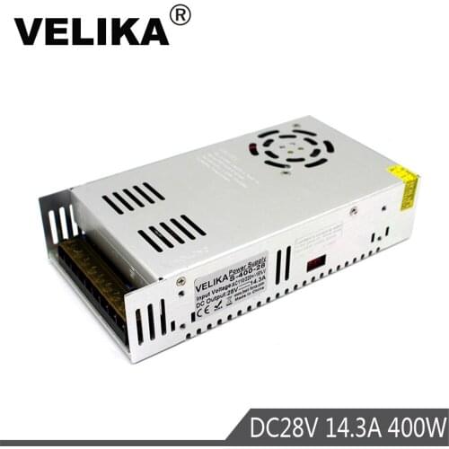 Single Output Power Supply Switching dc28V 14.3A 400W Driver Transformers 220V 110V AC to DC 28V for CNC CCTV Stepper Motors DIY