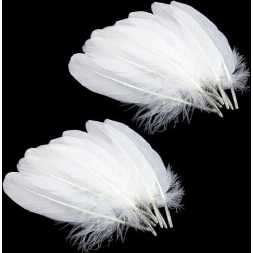Wholesale high quality 500pcs white goose feather DIY feathers for needlework plumas jewelry wedding decoration crafts 13-18CM