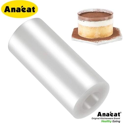 ANAEAT 1pc Transparent 10m long PET Plastic Fine Cake Edge Wrapping Cake Tools Baking Cake