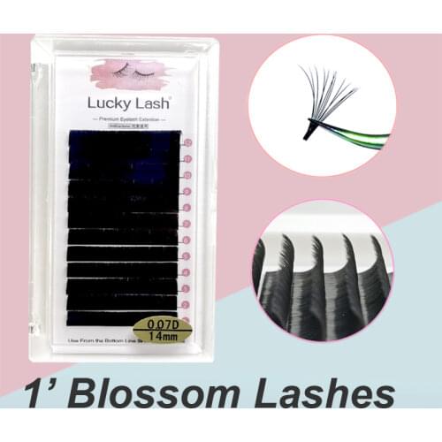 LUCKY LASH Easy Fanning Volume Mega Eyelashes Extension Auto Flowering Rapid blooming fans lashes Fast Delivery