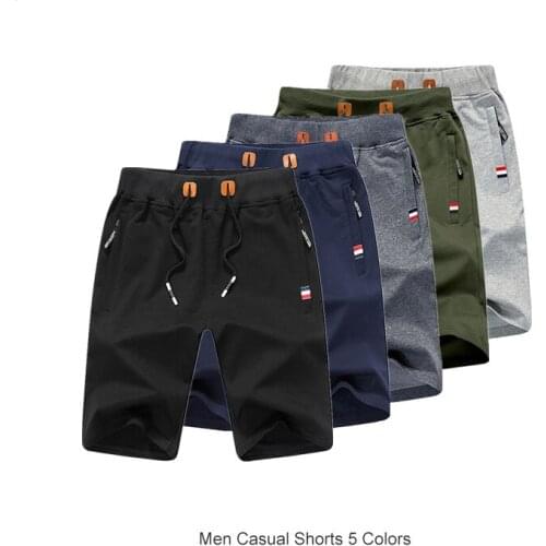 2021Brand Men Casual Shorts Summer Mens Fashion Solid Color Breathable Shorts Male Bermuda Shorts Clothing