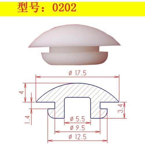 Silicone rubber hole plugs hole dust cap tapones goma gumowa wtyczka Silicone shock pad 9.5mm