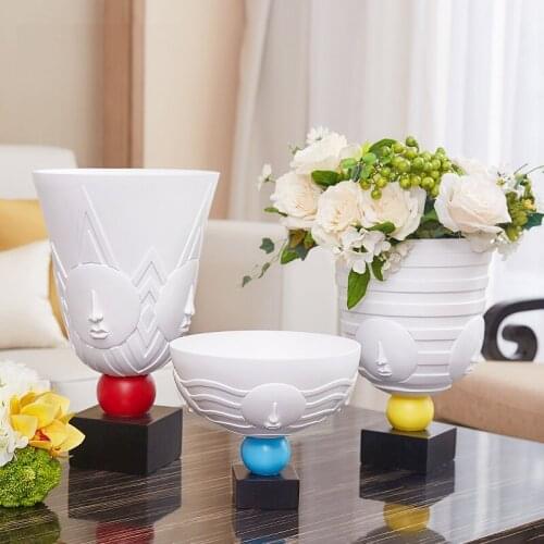 NORDIC MODERN SIMPLE ABSTRACT FIGURE FLOWER VASE DECOR CREATIVE RESIN DRIED FLOWER FLORAL ORGAN ART HOME OFFICE DECORATION R2737
