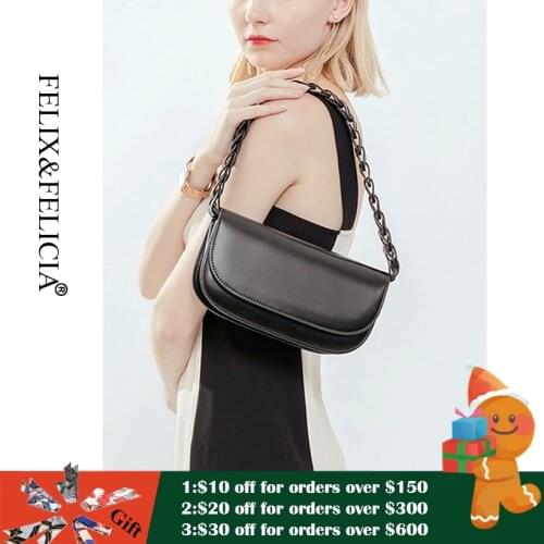 FELIX&FELICIA Factory Brand Fashion Shoulder Bags Ladies Retro Luxury Designer High Quality Real Leather New Crossbody Women Bag