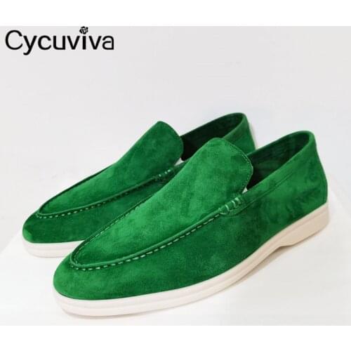 Hot Sale Kid Suede Flat Shoes Woman Simmer Slip On Loafers Female Pink Flat Mules Casual Shoes Opening Walk Ladies Shoes 2021