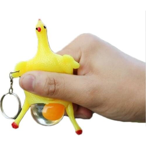Creative Toys Make A Fuss T Release of Chicken Key Button Squeeze Egg Laying Gift