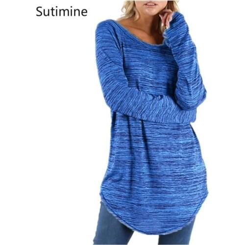 Womens T-shirt Sexy O-Neck Summer Long Sleeve T-shirt Vintage Casual Loose Oversize T-shirt Plus Size Homewear Tops