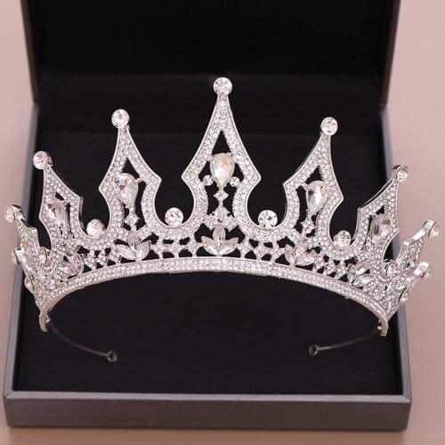 Women Wedding Bridal Tiaras Princess Austrian Crystal Prom Hair Crown Rhinestone Fashion Headband Hair Accessories Headpiece
