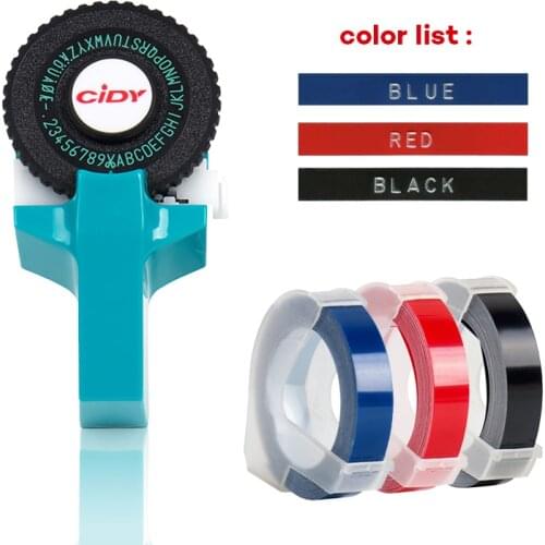 1pcs for dymo embossing label maker with 9mm label Tape DIY Manual label maker Typewriter for MOTEX E101 label printer