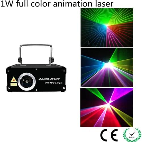 1W RGB Laser Light DJ Disco Light 267 Laser Effect DMX 512 Control Party Club Laser Projector Stage Laser Light Show Equipment