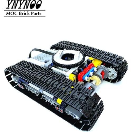 300Pcs High-Tech Excavator full RC MOD - Undercarriage with Transverse Subtractor Building Blocks Model Bricks DIY Toys
