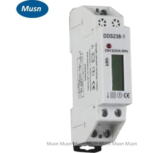 5(32)A 230V 50HZ Single phase Din rail KWH Watt hour din-rail energy meter LCD