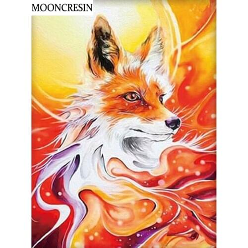 5D Diy Diamond Painting Fox Animal Full Drill Mosaic Crystal Rhinestone Paint With Diamonds Embroidery Cross Stitch Home Decor