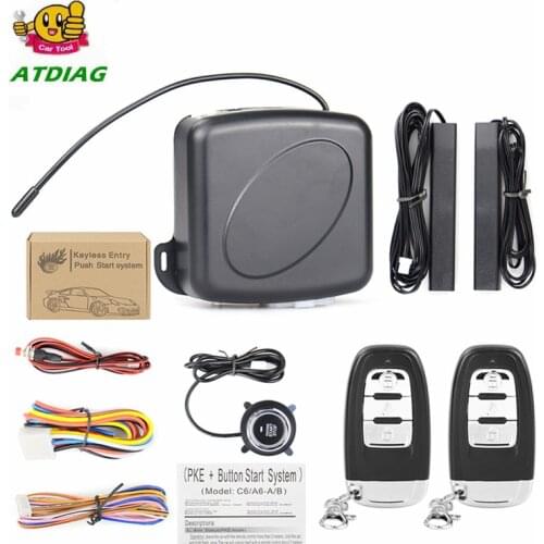 Autostart one Start Stop engine button with RFID Lock Ignition Keyless Entry engine Starter alarm system car accessories