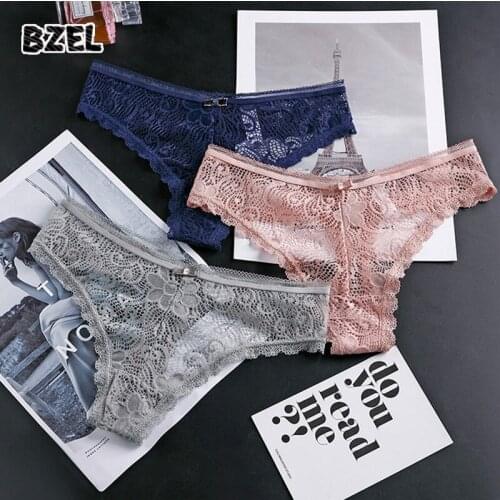 BZEL Hot Sexy Womens Hollow Out Lace Panties Seductive Thongs Low Waist Female Fashion Comfort G-String Soft Lady Lingerie