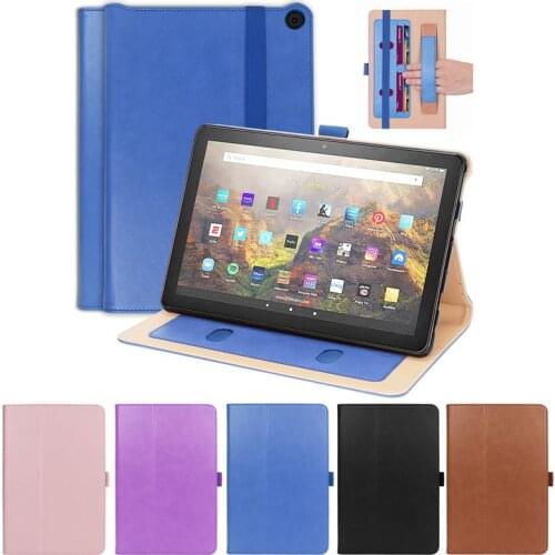 Business PU Leather Cover For Amazon Fire HD 10 Plus Case 2021 Tablet Wallet Card Funda For Fire HD 10 Case Fire HD10 2021 11th