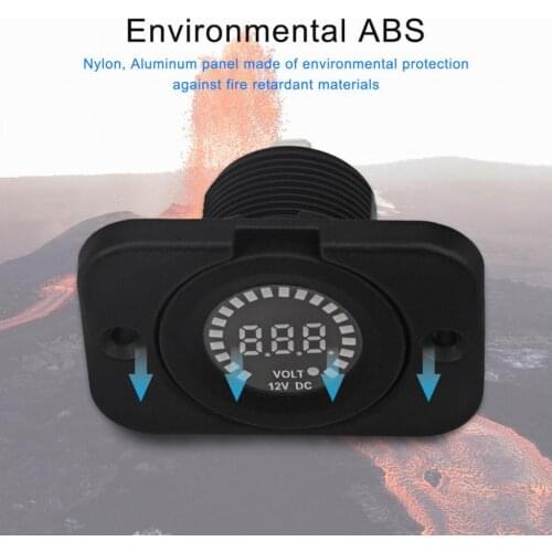 DC 12V LED Digital Panel Voltmeter Volt Meter Gauge for Car, Motorcycle, Boat, ATV,Camper, Caravans, Travel Trailer