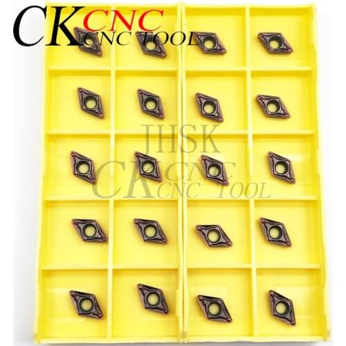 10PCS DCMT070208-MV LF6018 DCMT21.52 carbide inserts CNC Lathe Cutter Cutting Carbide blade DCMT 070208 Turning Tools