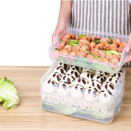 Refrigerator Food Storage Box Kitchen Accessories Organizer Home kitchen refrigerator storage box Dumplings Vegetable Egg single