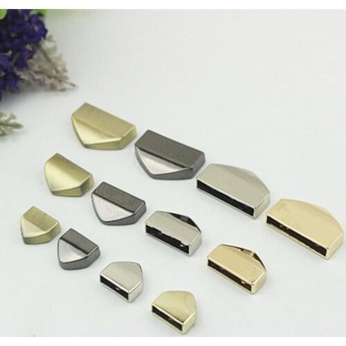 50pcs 12/18/25mm Metal Tail Clip Screws Stopper Buckles Zipper End Hook Bags Belt Decoration Buckle Edging DIY Accessory