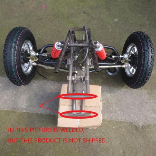Modified Tricycle Four-Wheel Electric Bike Accessory Front Front of Kart Hanging Steering System 4.00-10 Tire