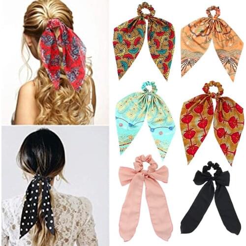 Fashion Elastics Hairband Scarf Headbands for Hair Woman Hair Tie Scrunchies Women Girls Elastic Hair Bands Hair Accessories