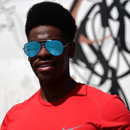 VEITHDIA Brand Sun Glasses Rimless UV400 Fashion Polarized Coating Mirror Sunglasses Male Eyewear For Men/Women Oculos 3811