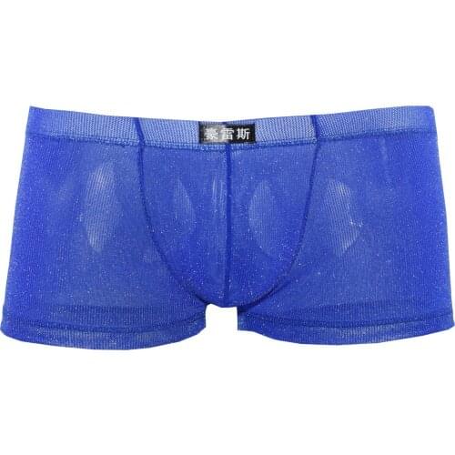 Men Soft Shiny Cheeky Boxers Underwear Micro Pants Sexy Male Boxers Mens Sexy Gay Underwear Penis Pouch Cueca Boxer