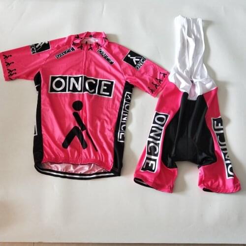 2020 pink once Summer Mens Cycling Jersey Set with Bib Ropa De Ciclismo Maillot Ciclismo Quick Dry Pro Team Bike Clothes